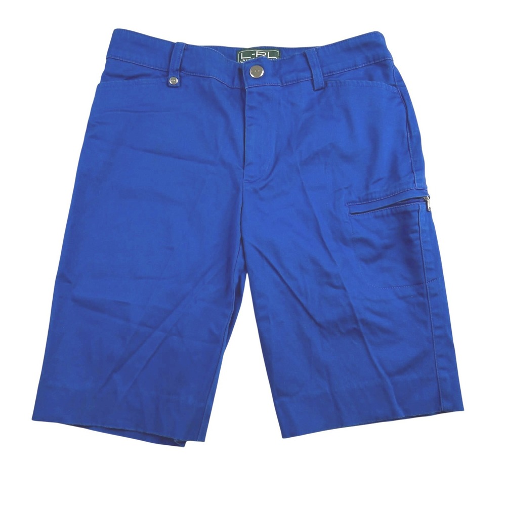 Lauren Active Ralph Lauren Royal Blue Cotton Blend Cargo Shorts Womens Size 2